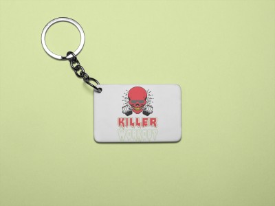 Tulip Art Killer Workout, (BG Red and White) - Printed Acrylic Keychain (Pack Of 2) Key Chain