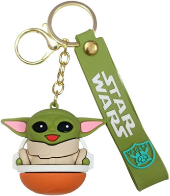 PEARLISH Cute Baby Yoda from Star Wars 3D Silicone Keychain, Premium Quality Key Chain