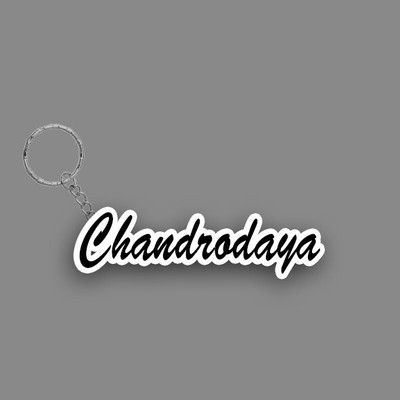 SY Gifts SYG Chandrodaya Name Keychain White And Black Key Chain