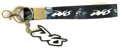 Meeko.com Dio Fabric ID Tag with Safety Locking Lanyard And Dio White Rubber Key Chain