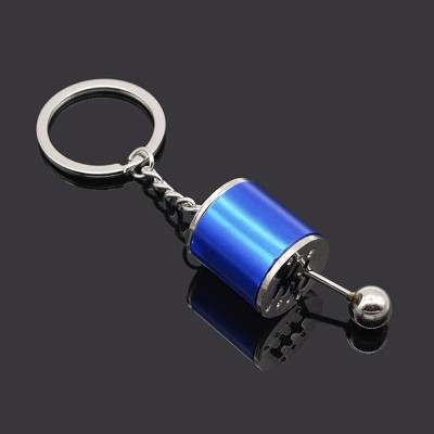 SHRI JI Premium Quality Car Gearbox Metal Keychain Blue Key Chain