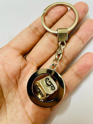 GKM Attractive Revolving Alphabet G premium quality keychain key ring Key Chain