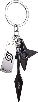 Zibuyu Naruto Keychain Konoha Sign Pendent Keychain Naruto Keychain Collection Key Chain