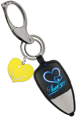 SHOKY LOOKS Beautiful Love U LED Light With Smiley Heart Locking Lock Durable Key Chain