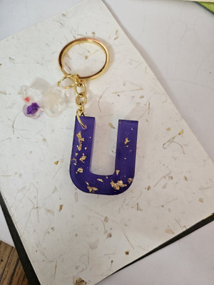 Atharva Creation Resin U Name Keychain Key Chain