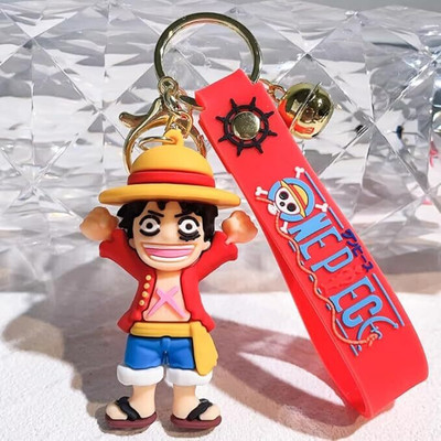 Funfob Luffy Random Red Strap Keychain Collectible For Boys & Girls Gifting Key Chain