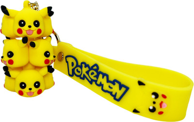 Buko Silicone Grape Style Keychain Backpack Cute Cartoon For Bag Keychain Pikachu Key Chain