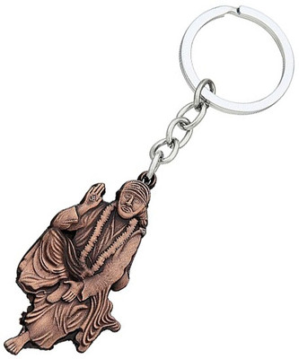 MISMIL Lord Sai baba blessings double sided design copper Key Chain