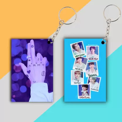 Convay Bts Keychain Hd Printed Bts Bts Lover ( ACR 07 ) Key Chain set 2 Key Chain