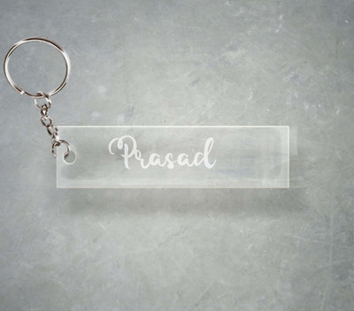 SY Gifts Prasad Name Transparent Engraving Keychain F1 19 Key Chain