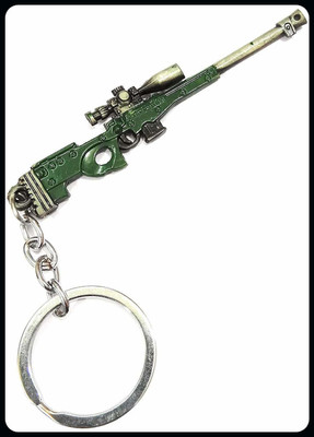 gtrp Keychain-keychain-Pubg AWM Sniper Devil Matt GREEN Skin Weapon Gun Key Chain