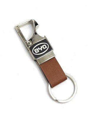 Jdp Novelty Premium Quality Metal Leather Bottle Opener for BYD Car Key Chain