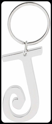 gtrp Trendy-J Letter/Alphabet Big Size Premium Metallic Keychain Key Chain