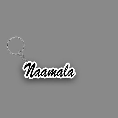 SY Gifts SYG Naamala Name Keychain White And Black Key Chain