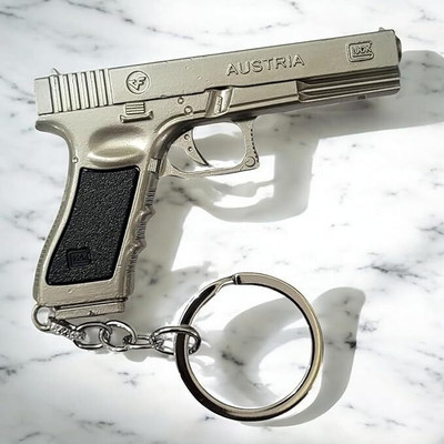 gtrp PUBG Gun Austria 17 Revolver Keychain, Metal Key Ring with Cover 05 Key Chain