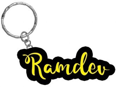 SY Gifts Ramdev Name Black Yellow Name Keychain Key Chain