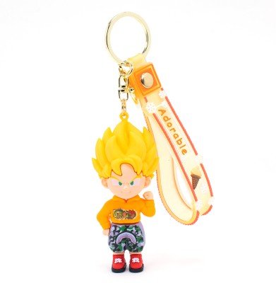 Daiyamondo Adorable Dragon ball Z Yellow Hair Super Saiyan God Form Of Goku 3D keychain Key Chain