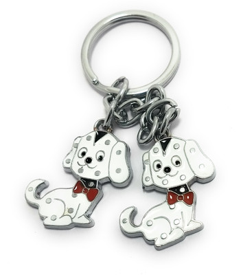 High Choice Double Dalmatian Puppy Dog Metal Key Chain
