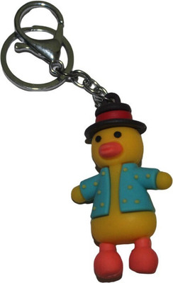MAG BEE PVC Yellow snowman with blackhat-kC542 Key Chain
