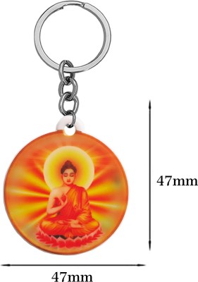 M Men Style Religious Lord Gautam Buddha Polymer Keychain NewseyP38 Key Chain