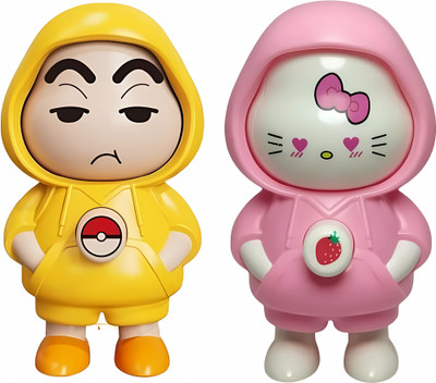 Krishna Trading Shinchan & Hello Kitty Hoodie Keychain Set Key Chain