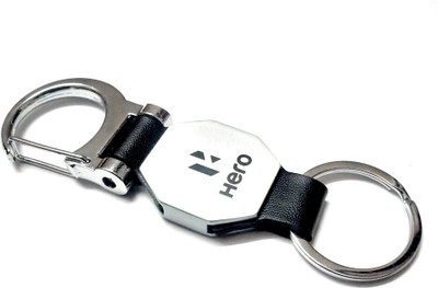 Blue Aura Leather Metal Hook Keychain Drive Safe I Need You Here With Me Key Chain