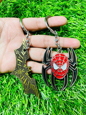 GKM Batman & SpiderMan Avengers heavy metal combo set keychain Key Chain