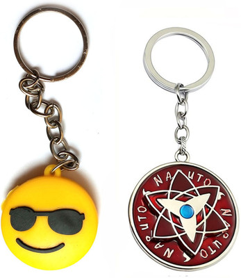 ShopTop Spectacle smiley and Naruto spinning keyring Key Chain
