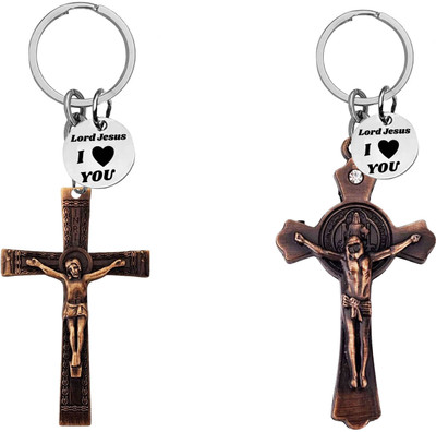 The Men Gift Jesus cross and Crucifix Design Keychains ShivkeyCom665-662 Key Chain