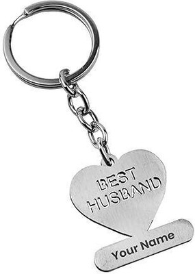 Savri Stainless Steel Couple Heart-Shape keychain Key Chain