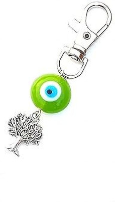 Shilpmart Grapes Green Round Shape Evil Eye Keychain with Life of Tree charm Key Chain