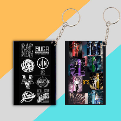 Giftsadaa Bts Keychain Hd Printed Bts Army Keychain For Bts Lover ( ACR 09 ) Key Chain