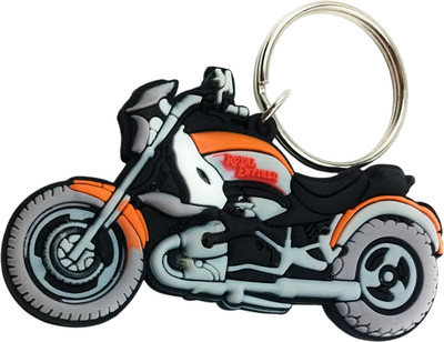 Key Era Double Side Royal Enfield Rubber Bike Key Chain