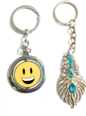 JAINSON MARTIN Combo of Peacock Feather And Couple Keychain Key Chain