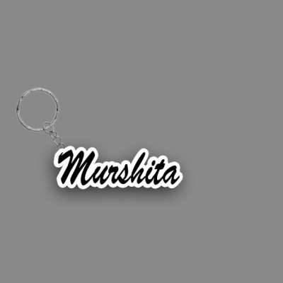 SY Gifts SYG Murshita Name Keychain White And Black Key Chain