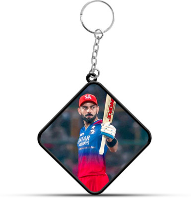 VINODHANA virat kohli Keychian | Square Shape Douple side printed Keychian 03 | Key Chain