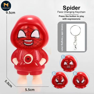 Nokehub Spiderman Face changing Keychain Key Chain
