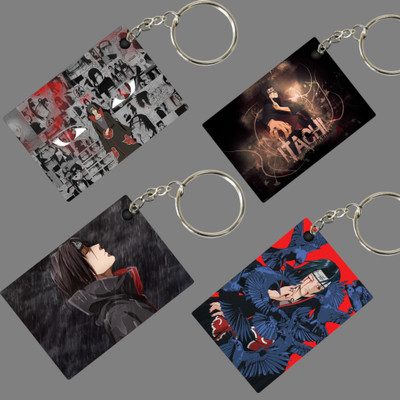 Replix Premium (Pack of 4) Naruto-Itachi 2 Anime Printed Keychain(Itachi-Uchiha-2-kc ) Key Chain