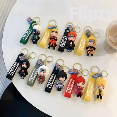 Flipzy Naruto 3D Keychain Set – 2 Random Pieces, Unique Anime Designs Key Chain