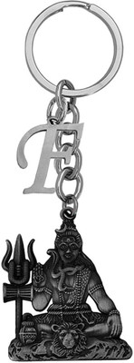Shiv Jagdamba Hindu Deity Goddess Maha Kali Initial Letter Alphabet - E Shivkey2022465 Key Chain