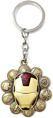 RV Mart Iron Man Rotating Revolving Logo Metal Keychain Key Chain Key Ring Key Chain