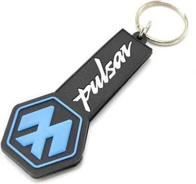 ShopTop Multicolour Hard Rubber Design Keychain for Bike Pulsar Logo Key Chain