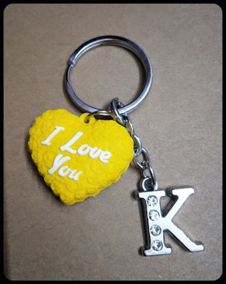 Meeko.com -Heart With K Letter Bike 01-KC Key Chain