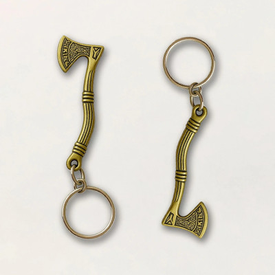 nuVibes Thunderstrom Logo Keychain Designer Bronze Metal Key Chain for Car Bike Key Chain