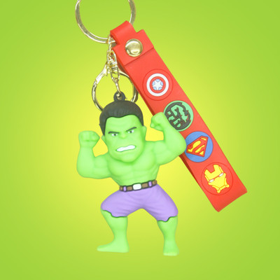 MIKADOECOM Hulk Keychain | Marvel Avengers Rubber Keychain for Boys, Bags, Cars & Gifts Key Chain