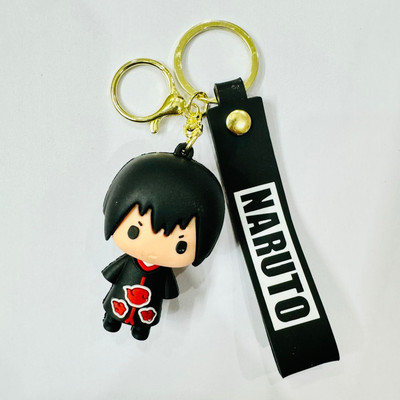 SRG PVC Rubber 3D Itachi Keychain with Strap and Charm Key Chain