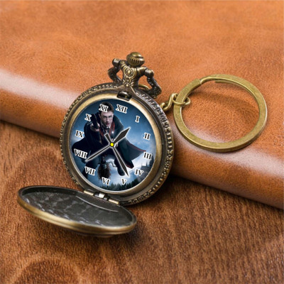 Tiny Tim Harry Potter Printed Dial Vintage Pocket-Watch Gandhi Style Metallic Best Gift Key Chain