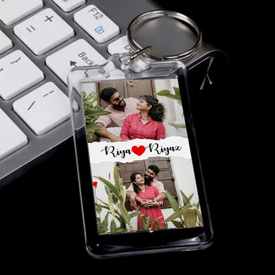 MAKEPHOTOGIFTS Bike Keychain Photo Keychain Acrylic Photo Frame Keychain Key Chain