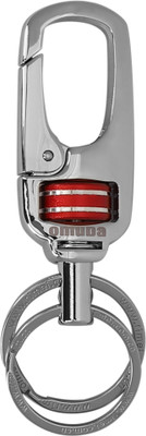 Techpro Omuda Premium Hook Locking Heavy Metal key ring for Bikes,Cars M- 3799 Red Key Chain