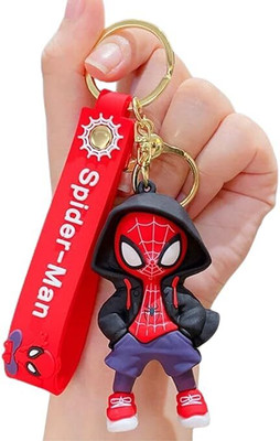 ABS TRADERS 3D Spider Man keychain Hoodie Keychains for Cute Keyring (1Pcs) Key Chain